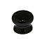 Black Ceramic Porcelain effect Cabinet Knob (Dia)35mm