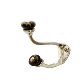 Black Chrome effect Brass Double Hook (H)28mm (W)76mm