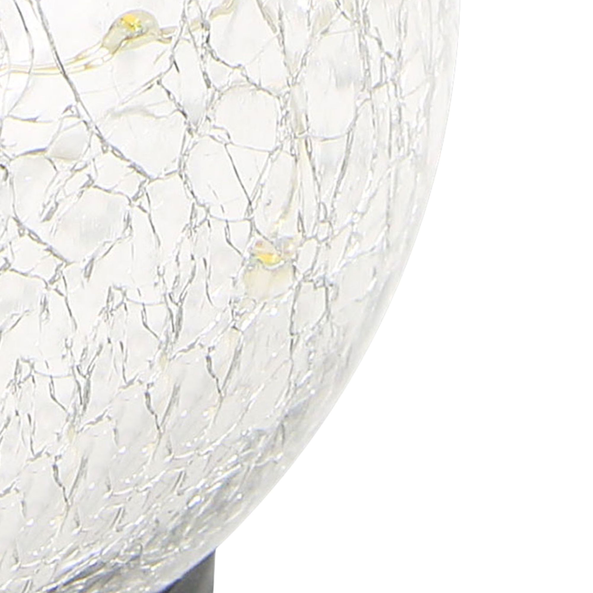 Black Cracked glass effect Crackle glass ball Solar-powered Integrated LED Outdoor Table lamp