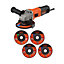 Black+Decker 710W 230V 115mm Corded Angle grinder - BEG010A5