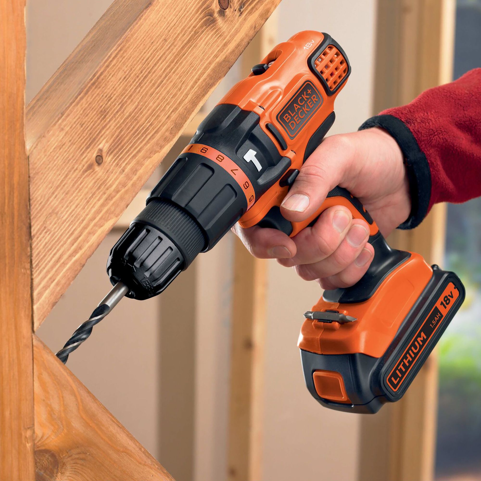 Black Decker POWERCONNECT 18V Cordless Hammer drill Bare Tool BDCH188N XJ