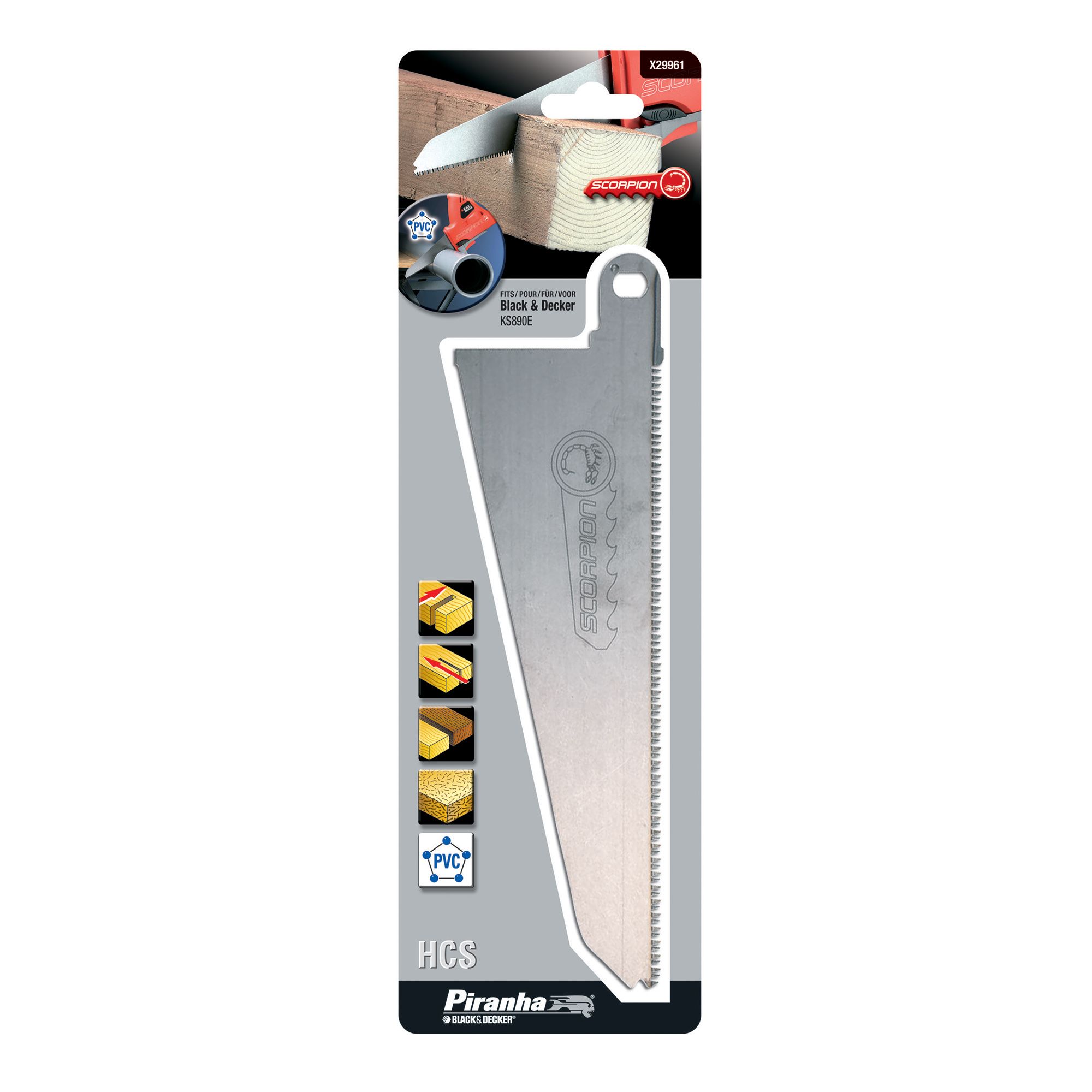 Black Decker Scorpion Reciprocating saw blade X29961 XJ