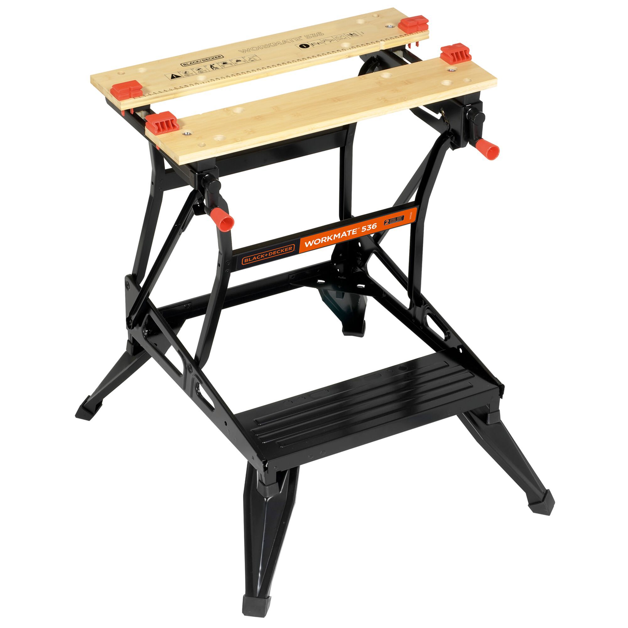 8 ft. Adjustable Height Solid Wood Top Workbench in Black for Ready to  Assemble Steel Garage Storage System