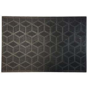 Black Diamond Geo Heavy duty Door mat, 60cm x 40cm