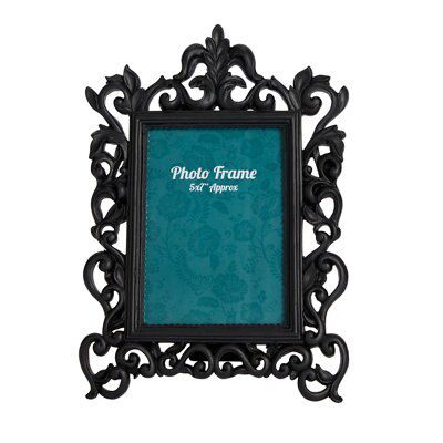Black Floral Picture frame (H)31cm x (W)22cm