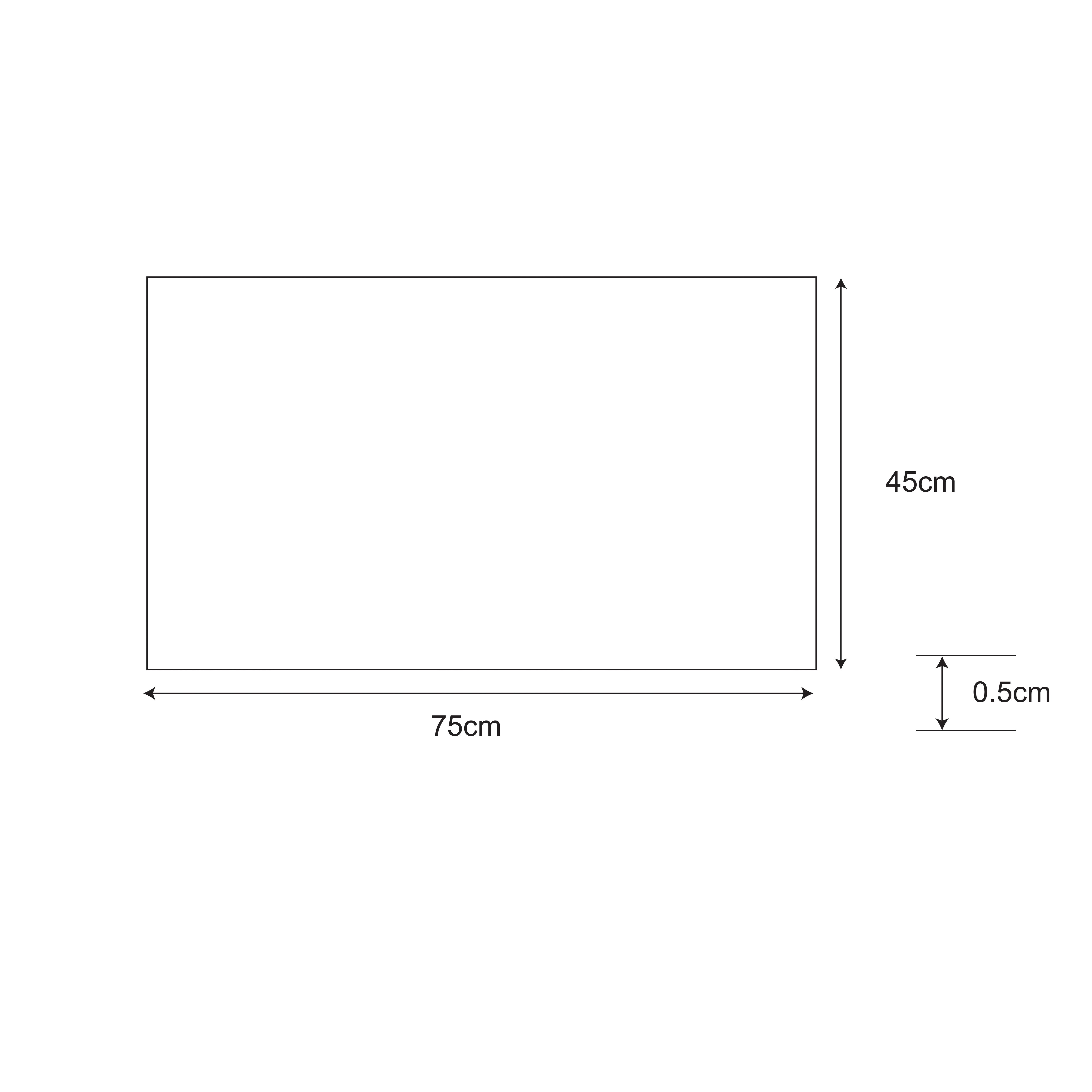 Black Geometric Rectangular Door mat, 45cm x 75cm