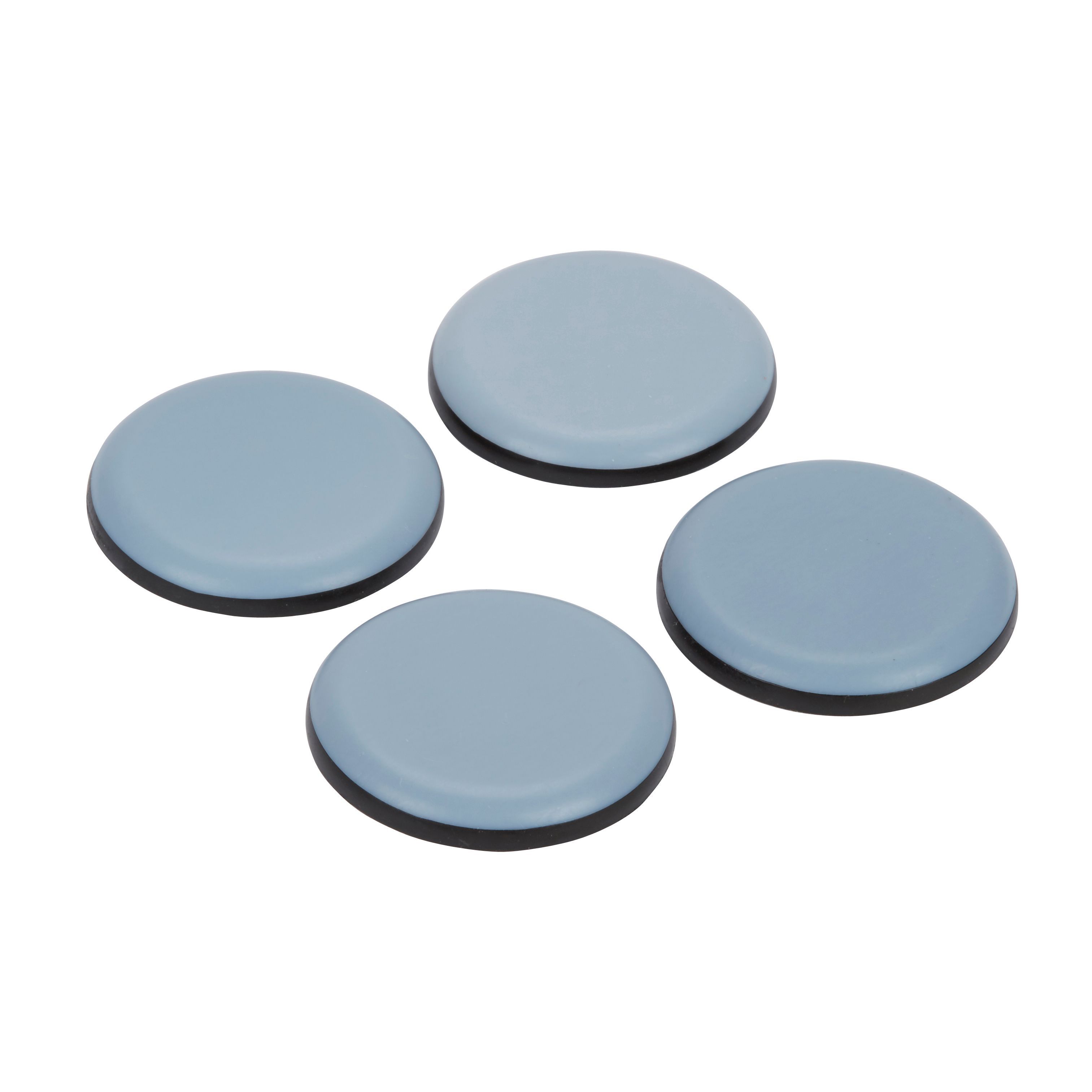 Black & grey EVA & PTFE Glide (Dia)40mm, Pack of 4