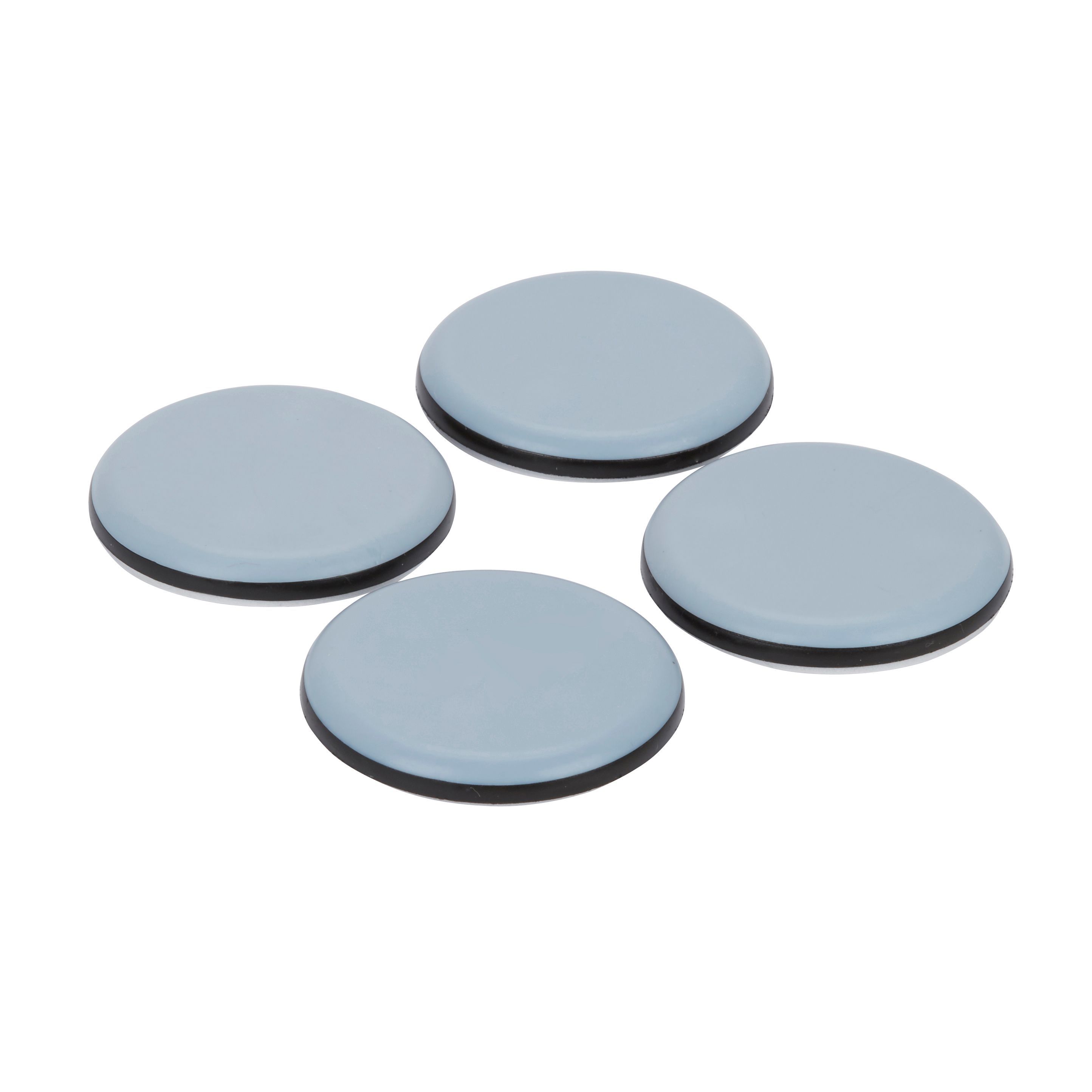 Black & grey EVA & PTFE Glide (Dia)50mm, Pack of 4