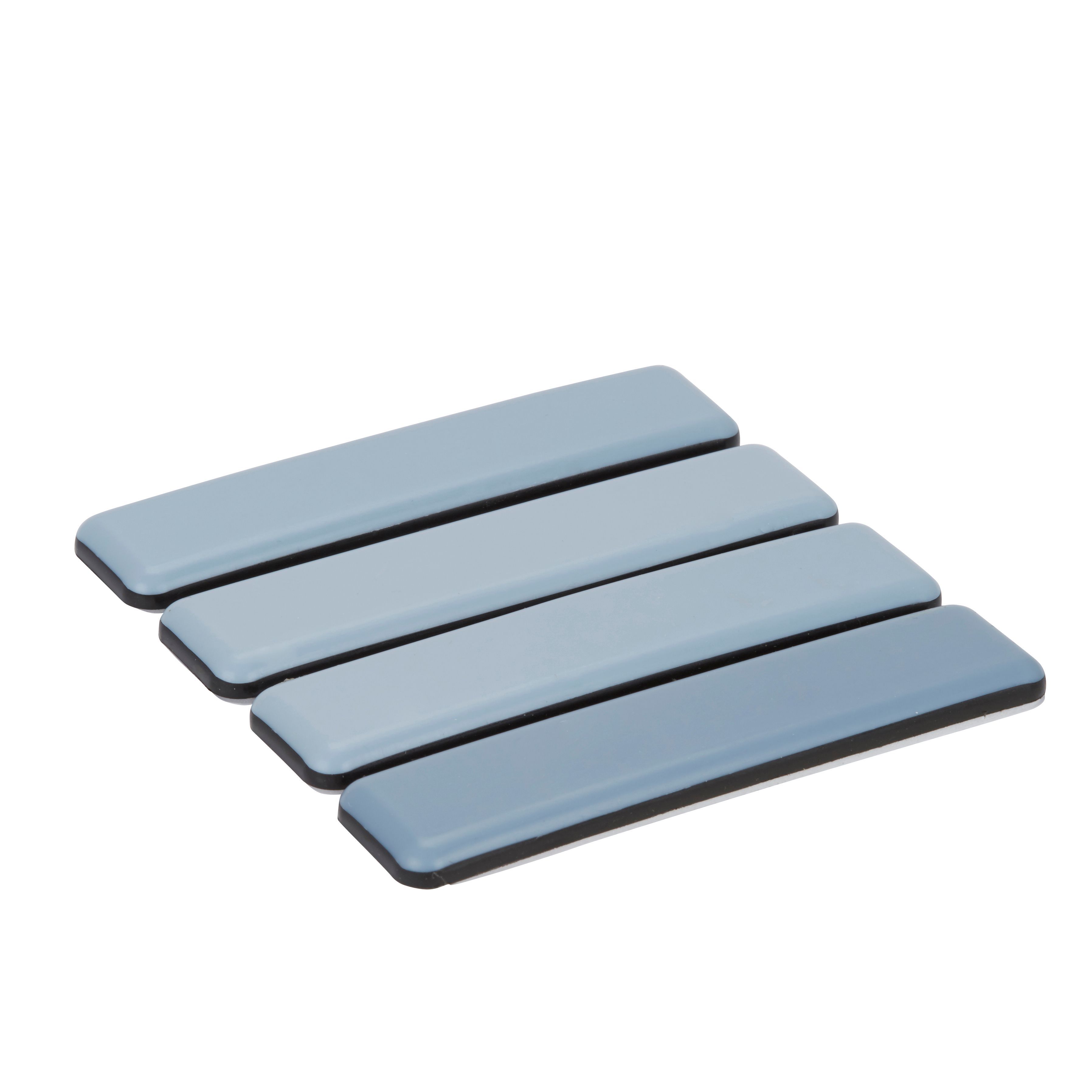 Black & grey EVA & PTFE Glide (L)24mm (W)100mm, Pack of 4