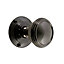 Black Iridium effect Brass Round Door knob (Dia)55.66mm, Pair