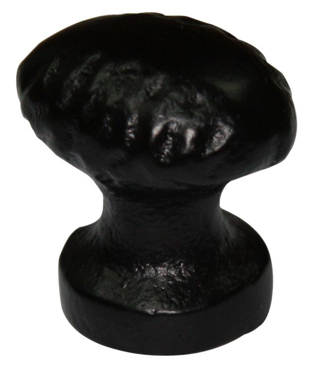 Black Iron effect Iron Oval Furniture Knob (Dia)36.4mm | DIY at B&Q