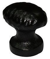Black Iron effect Oval Furniture Knob (Dia)36.4mm