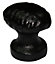 Black Iron effect Oval Furniture Knob (Dia)36.4mm