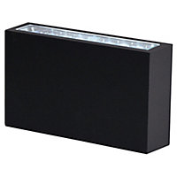 Black Mains-powered LED Outdoor Wall light