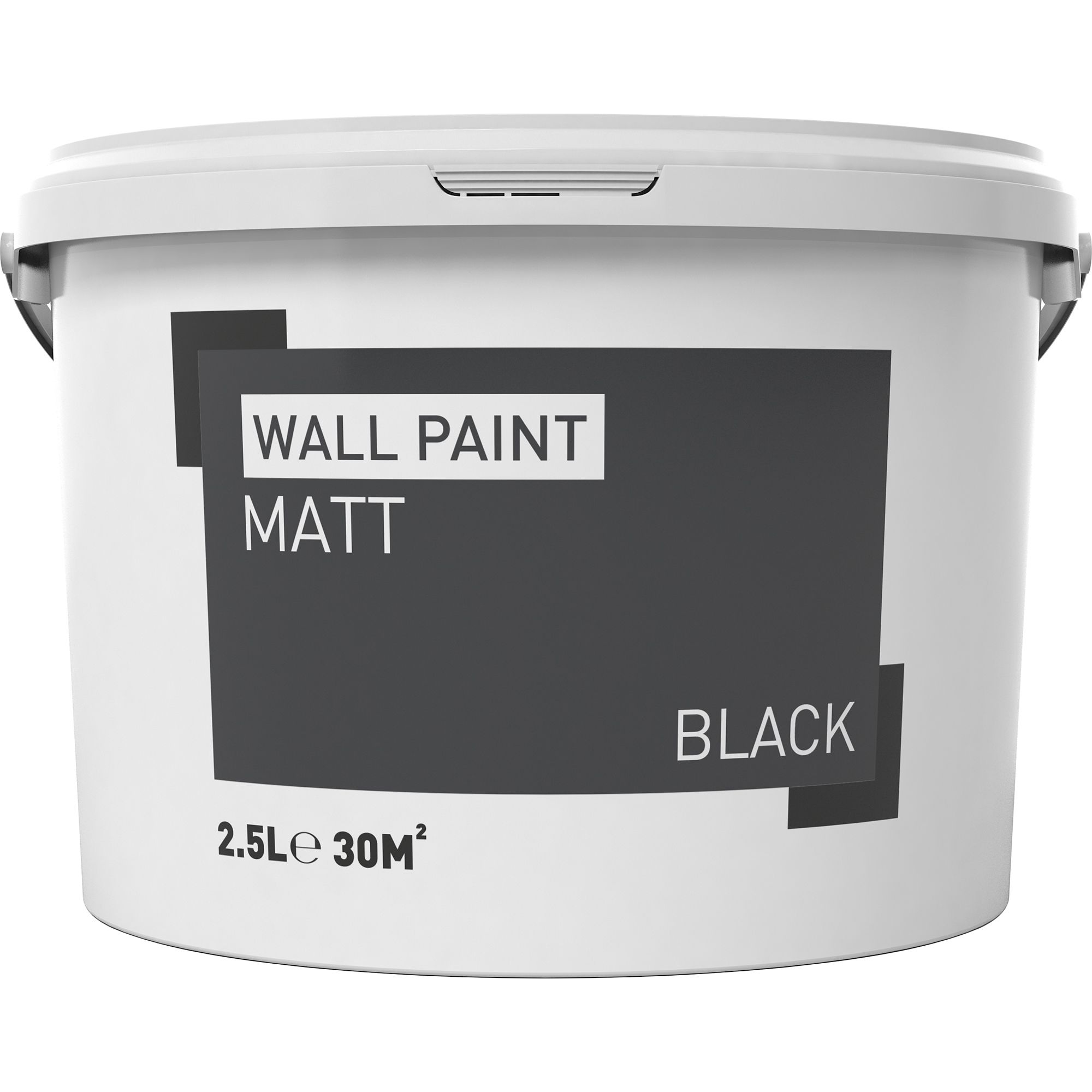 Black Matt Emulsion paint, 2.5L DIY at B&Q