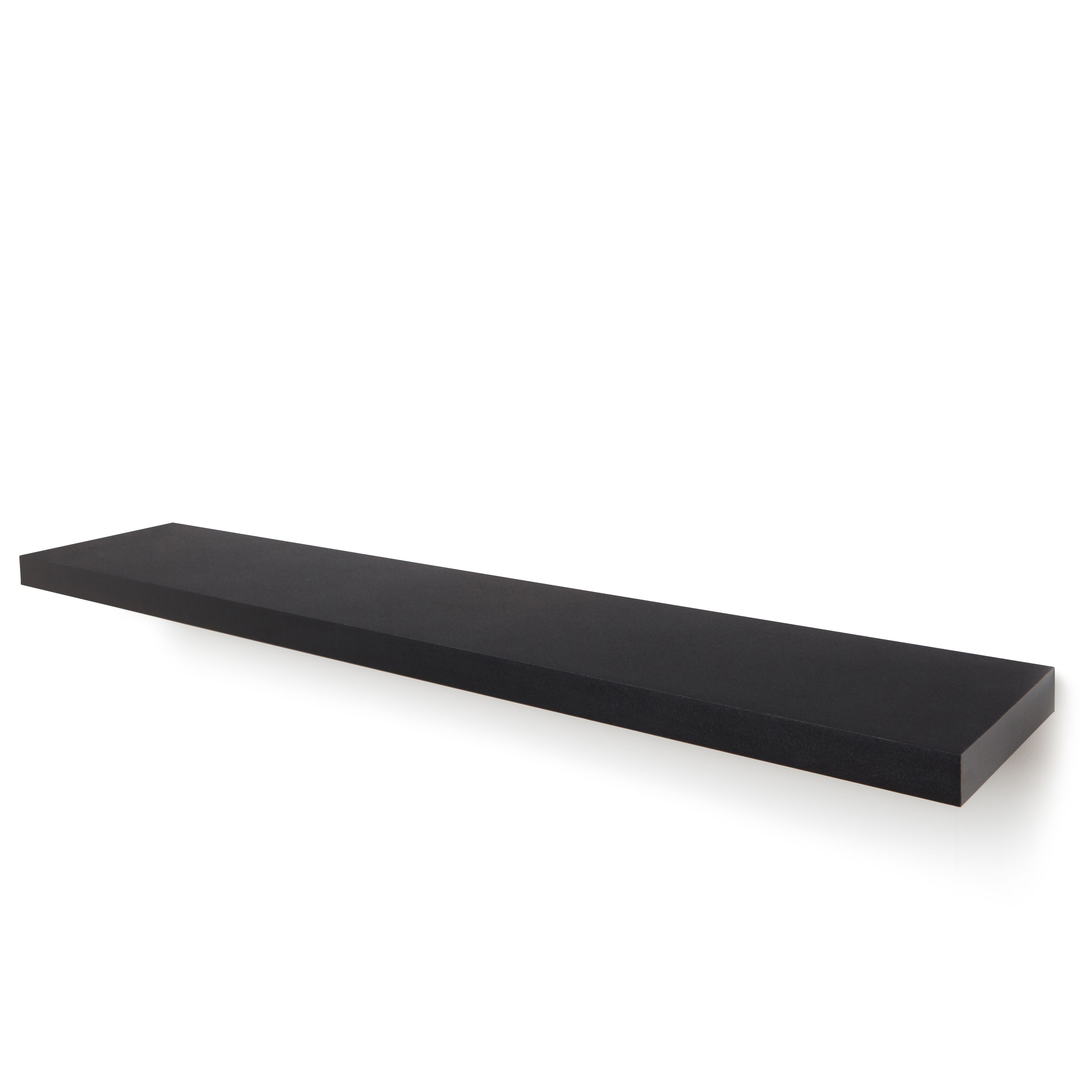 black matt floating shelf l 1182mm d 237mm diy at b q plans pdf