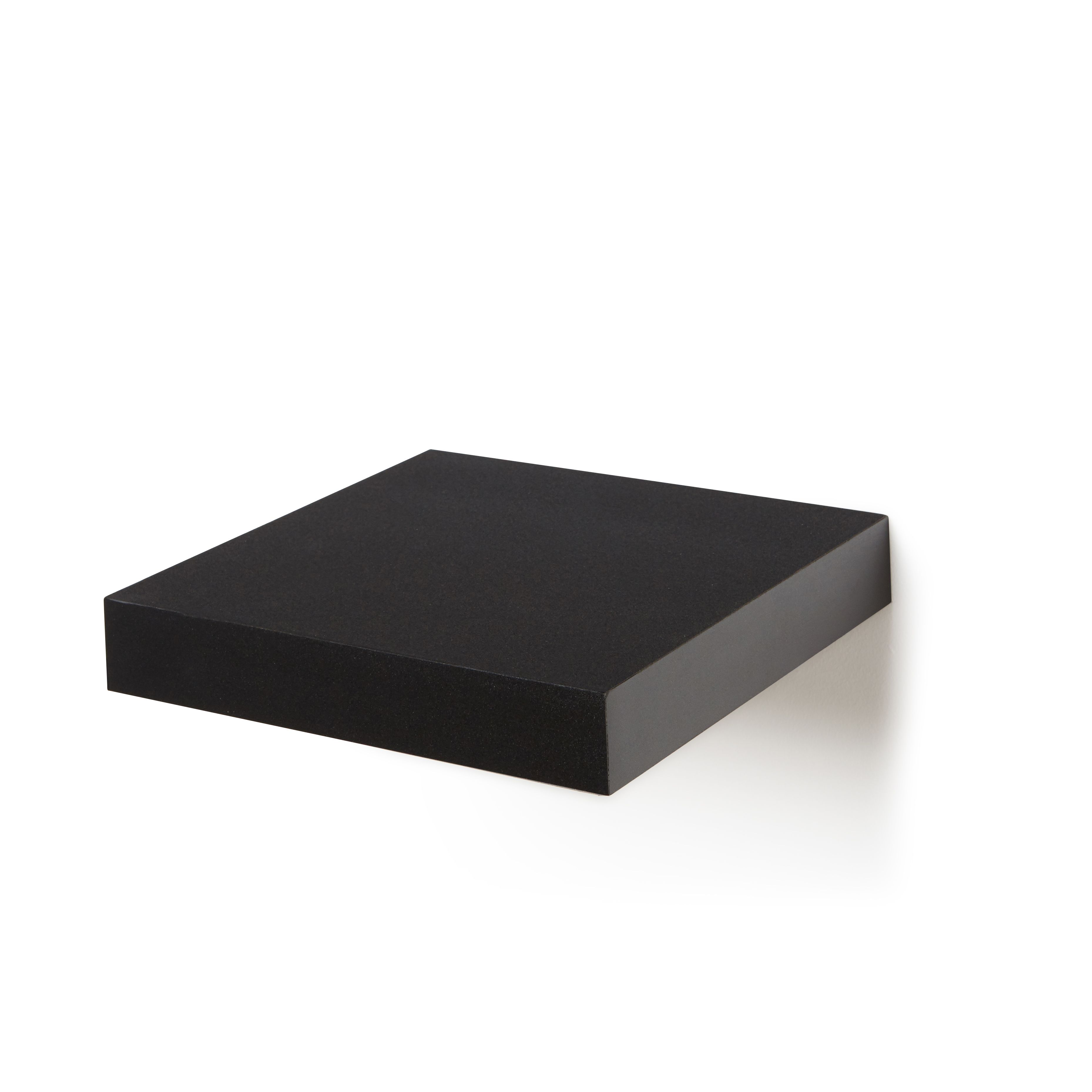 Black Matt Floating shelf (L)237mm (D)237mm DIY at B&Q