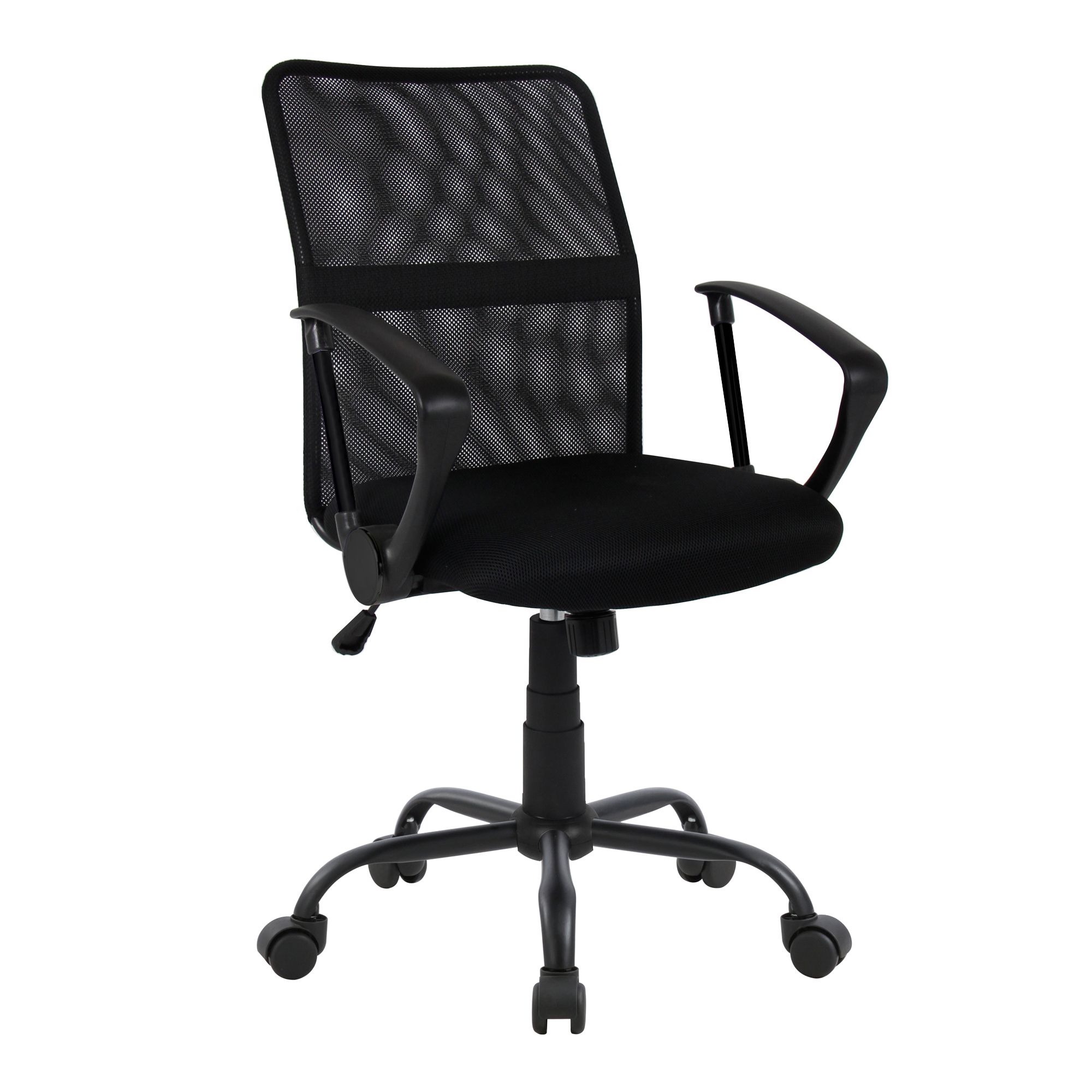 Black Mesh Office chair (H)1050mm (W)600mm (D)570mm
