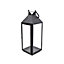 Black Metal Lantern, (W) 14cm x (D) 14cm