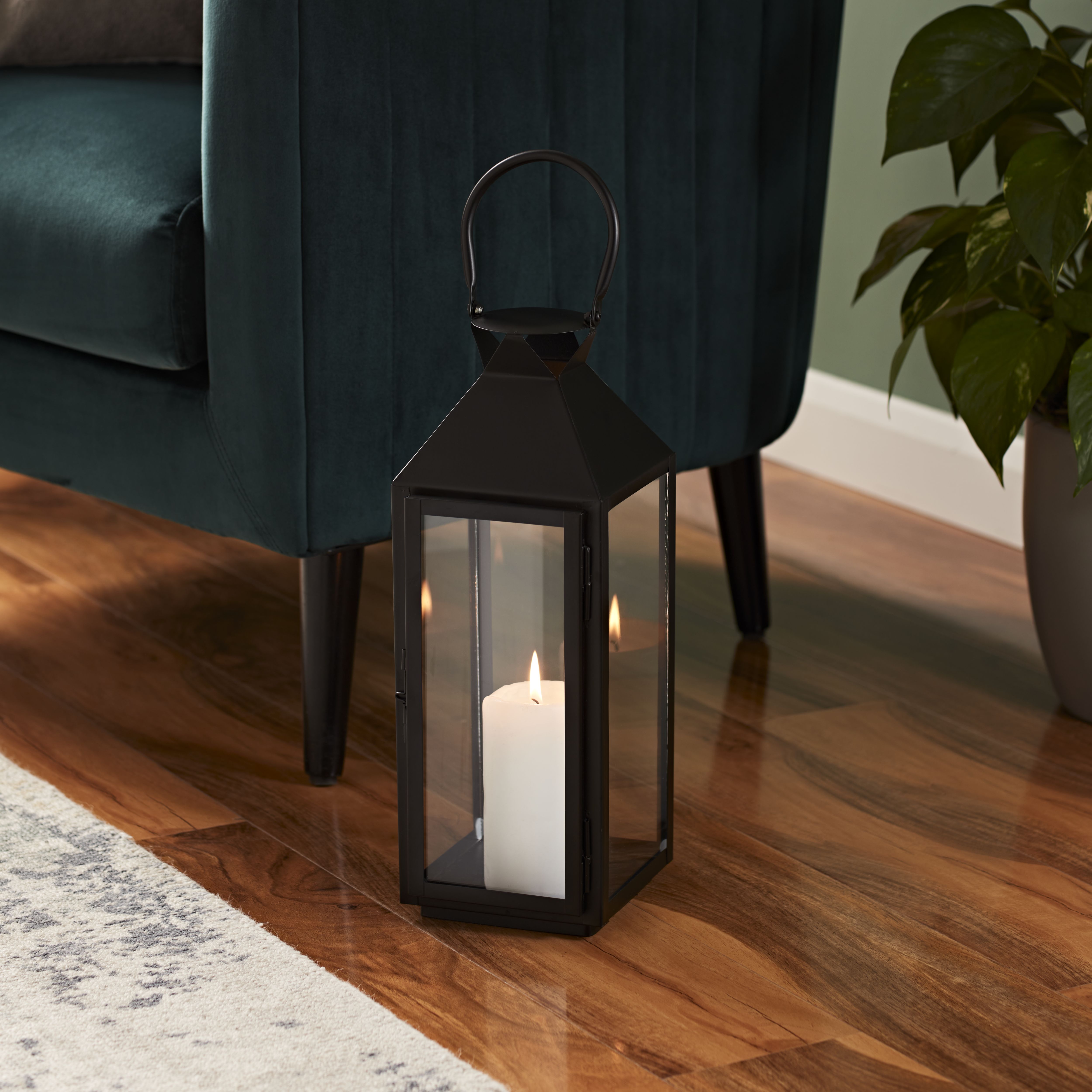 Black Metal Lantern, (W) 14cm x (D) 14cm DIY at B&Q