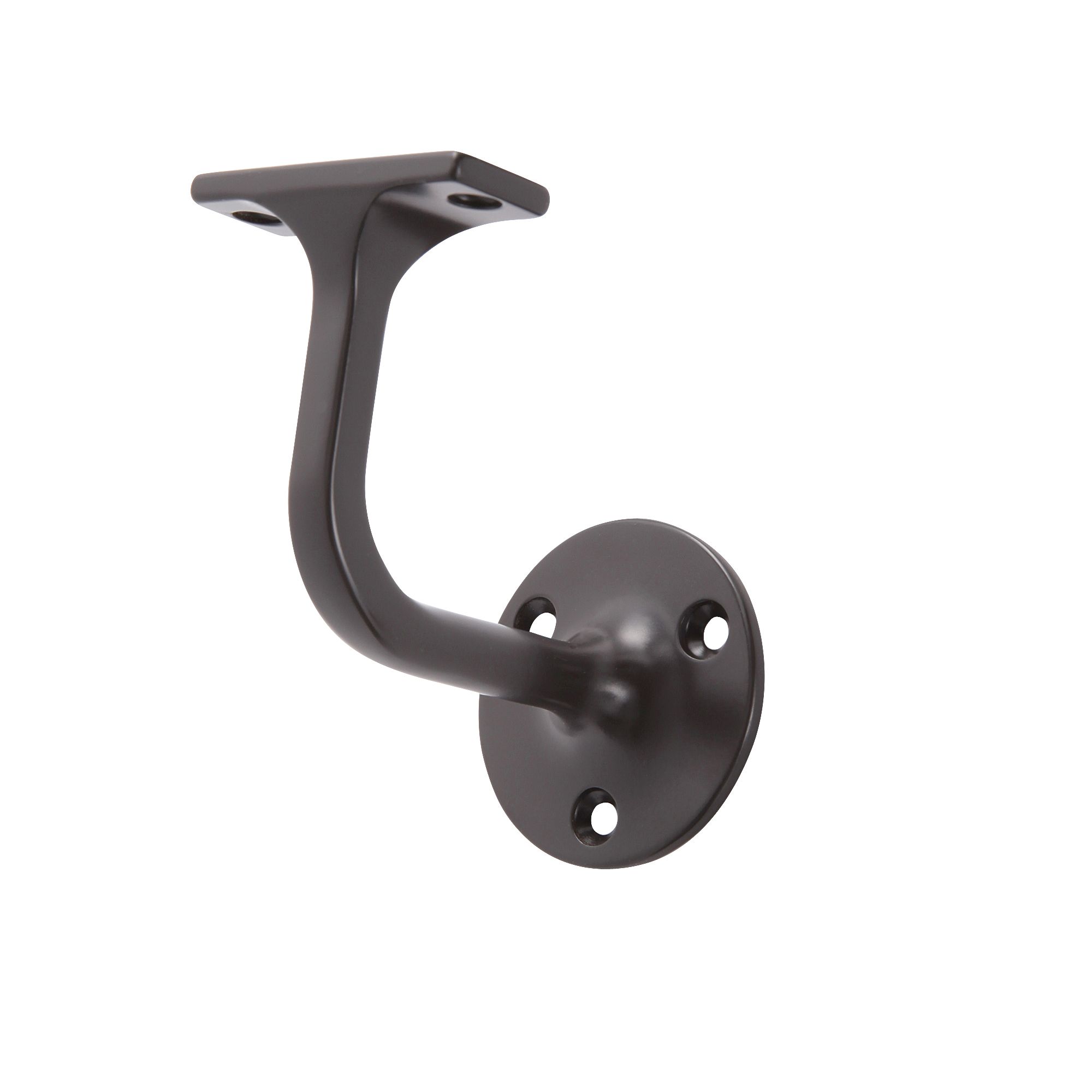 Black Metal Screw-in Handrail bracket (L)78mm (H)85mm (W)50mm, Pack of 5