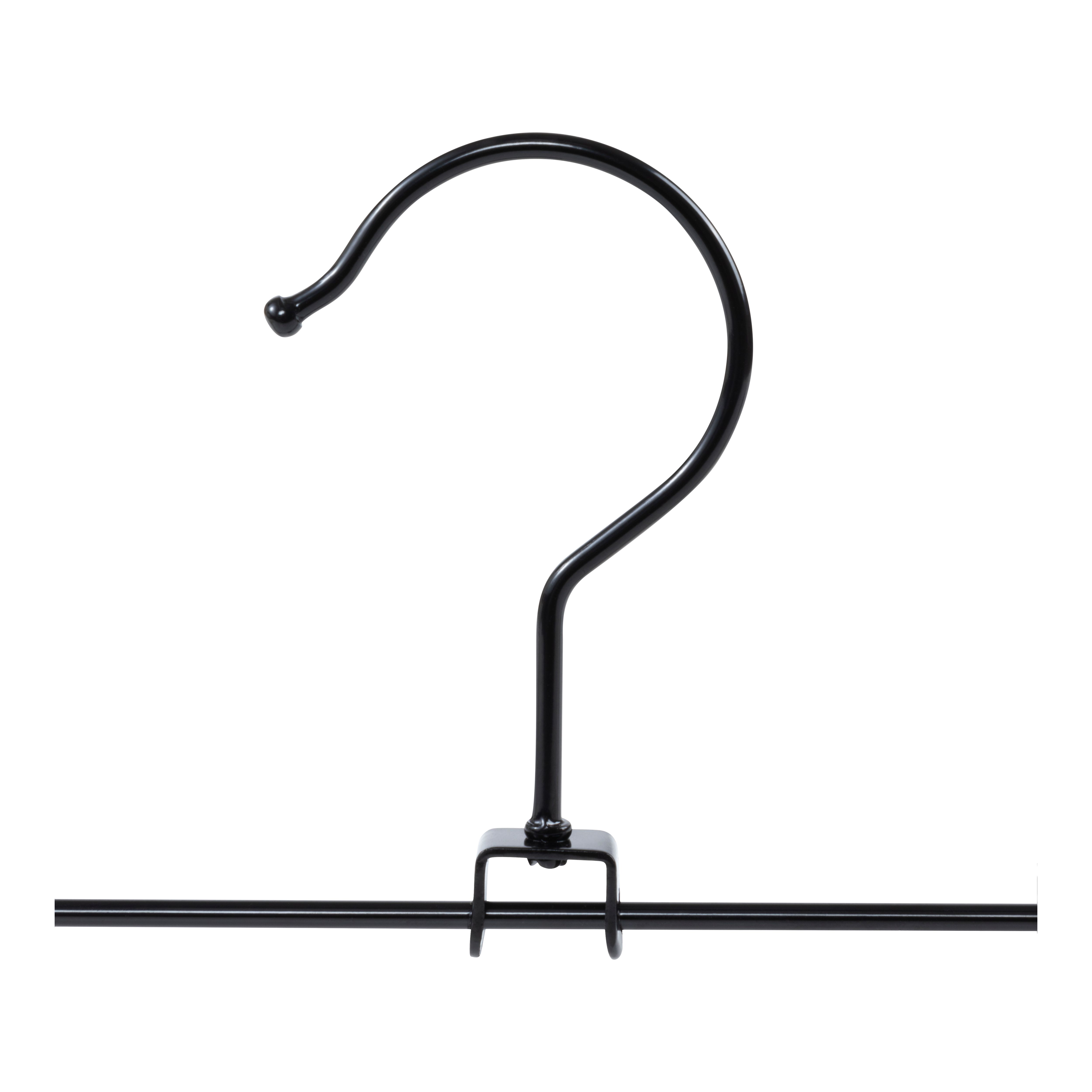 Black Metal Trouser hangers, Pack of 5