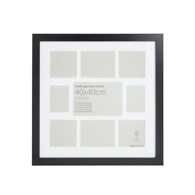 Black Modern block Multi Picture frame (H)44cm x (W)44cm