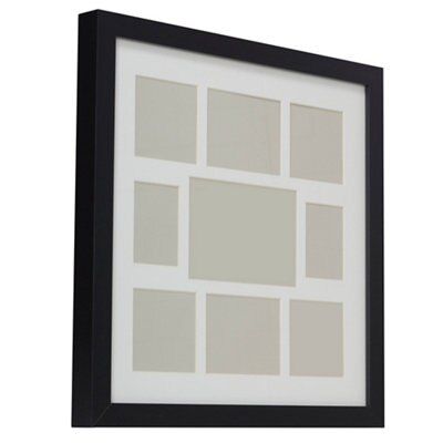 Black Modern block Multi Picture frame (H)44cm x (W)44cm