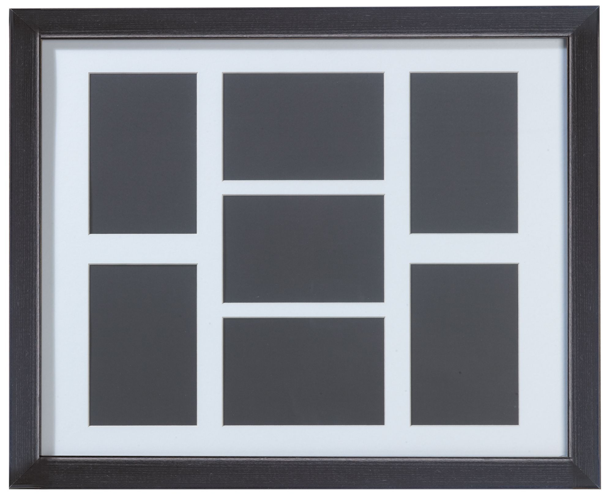 Black Multi Picture Frame H 52 7cm X W 42 7cm Diy At Bandq