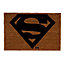 Black & natural Superman logo Door mat, 40cm x 60cm