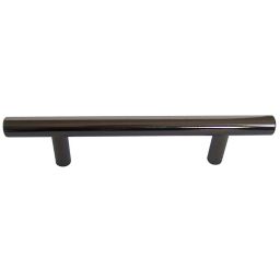 Black Nickel effect Bar Furniture Handle (L)155mm, Pack of 6