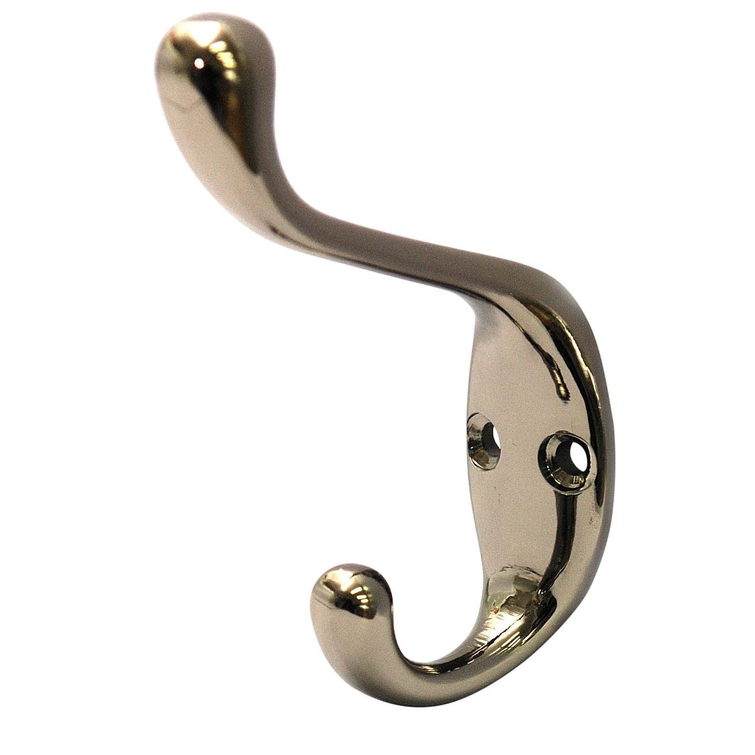 Black Nickel effect Zinc alloy 23.5mm Double Hook (Holds)7.5kg DIY at B&Q