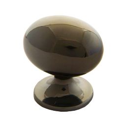 Black Nickel effect Zinc alloy Oval Cabinet Knob (Dia)24.5mm