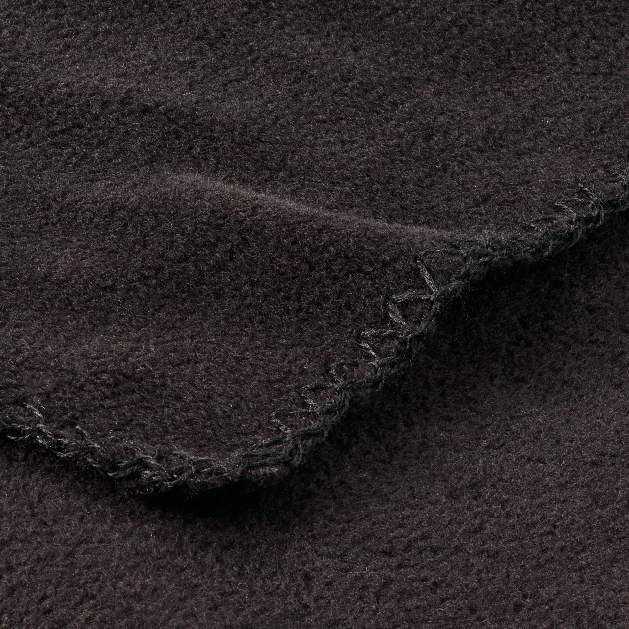 Black Plain Fleece Throw