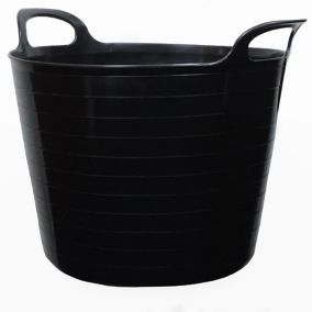 Black Plastic 37L Tub