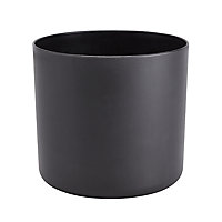 Black Plastic Circular Plant pot (Dia)20.7cm
