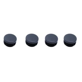 Black Plastic Insert cap (Dia)26mm, Pack of 4