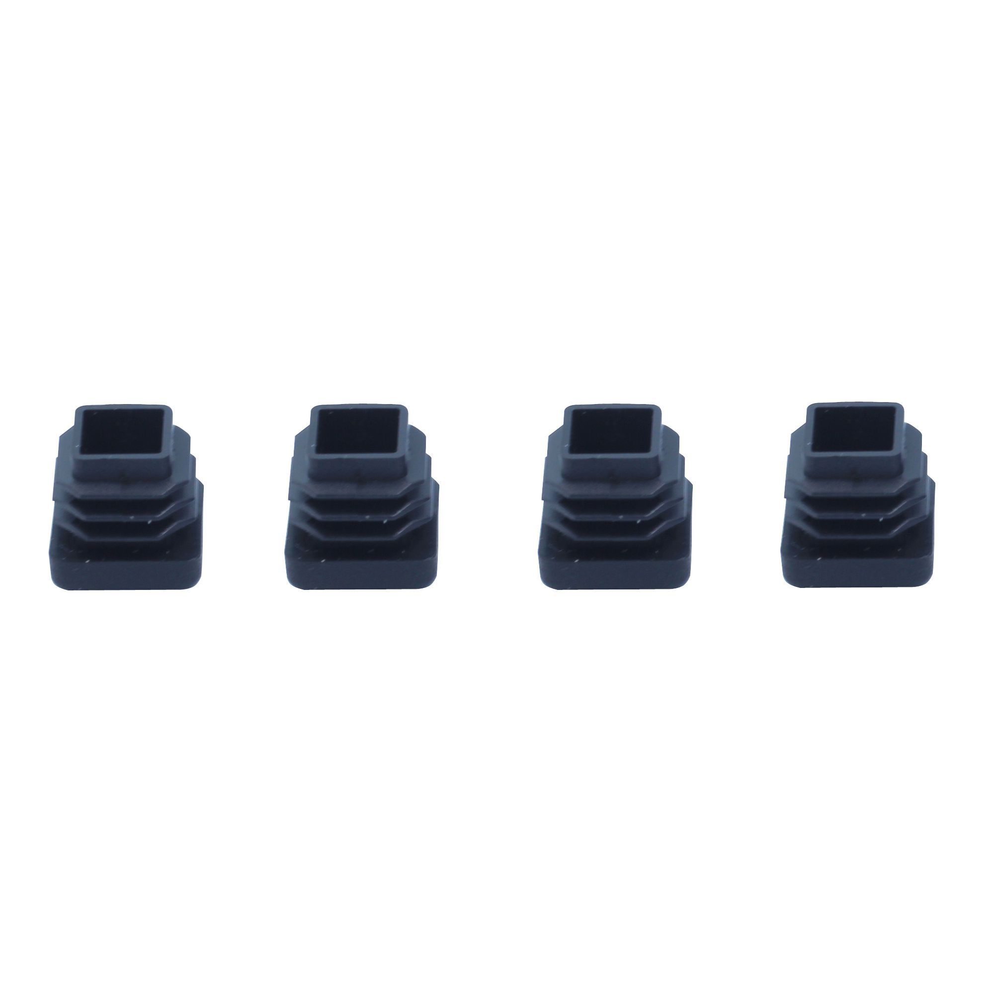 Black Plastic Insert cap (L)17mm (W)17mm, Pack of 4