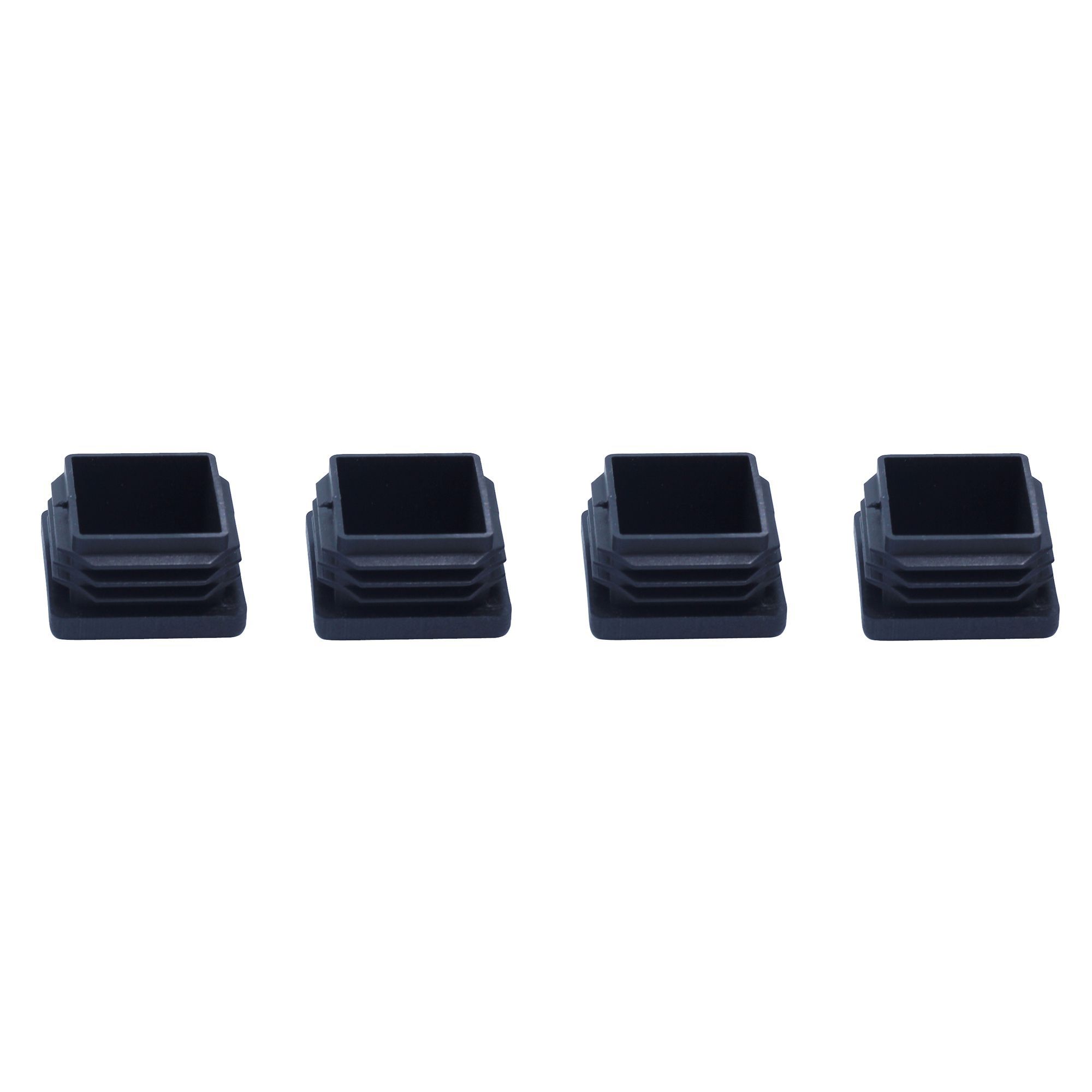 Black Plastic Insert cap (L)22mm (W)22mm, Pack of 4