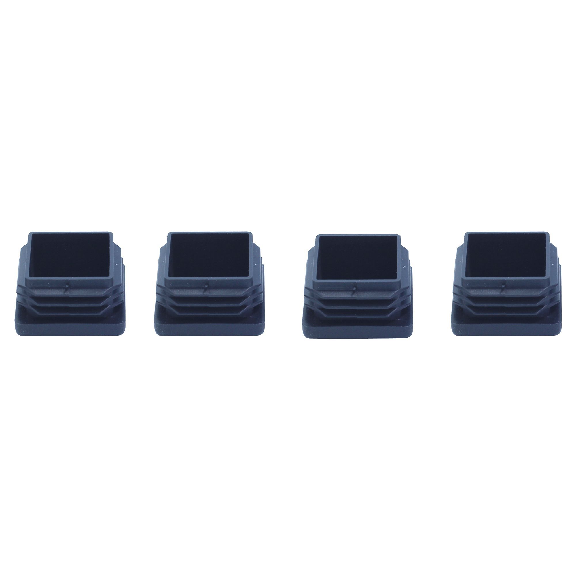 Black Plastic Insert cap (L)28mm (W)28mm, Pack of 4