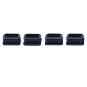 Black Plastic Insert cap, Pack of 4