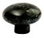 Black Plastic Marble effect Round Furniture Knob