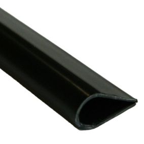 Black Polyvinyl chloride (PVC) Angle profile, (L)1m (W)15mm (T)1mm