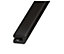 Black PVC Unequal U-shaped Angle profile, (L)1m (W)7mm