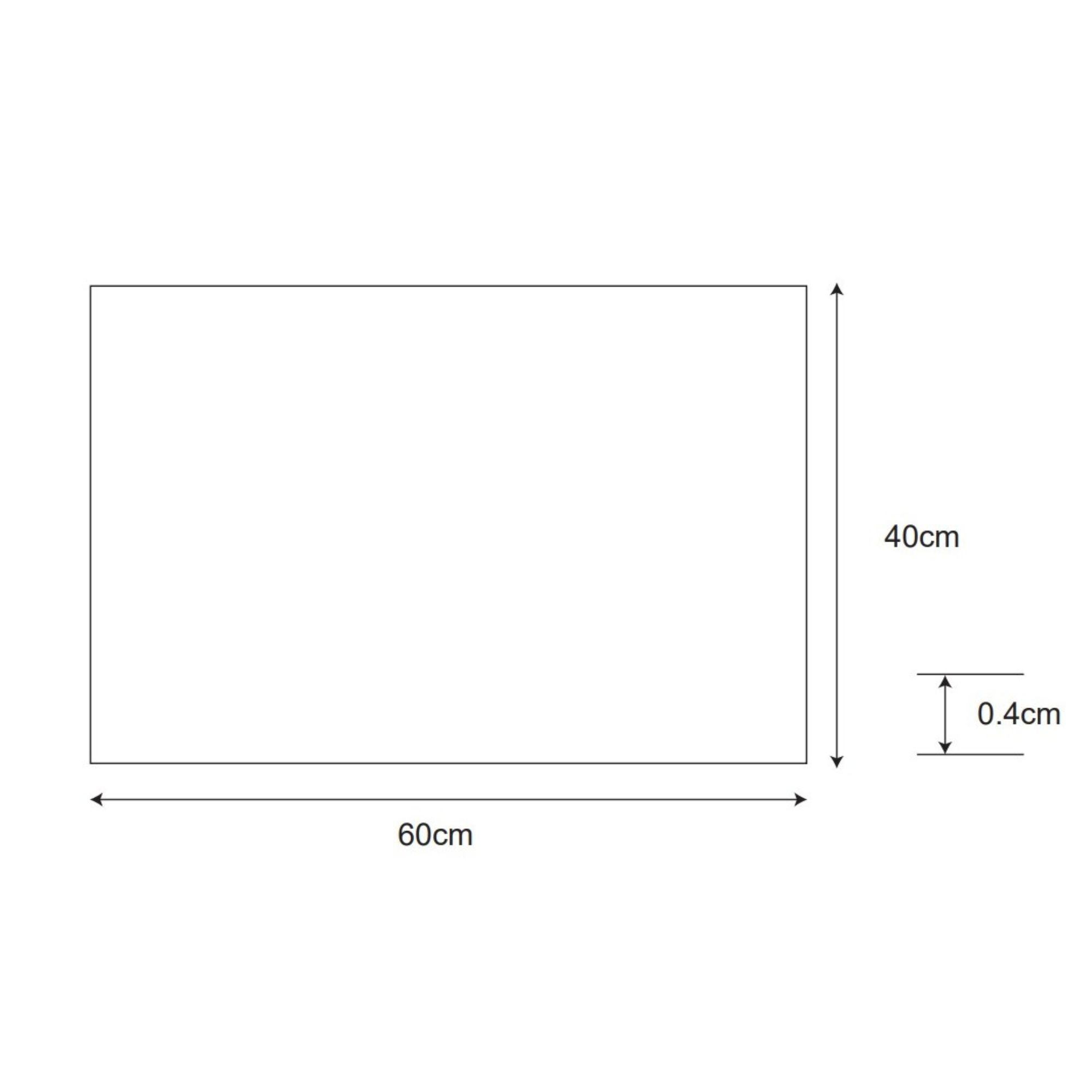 Black Rectangular Door mat, 40cm x 60cm