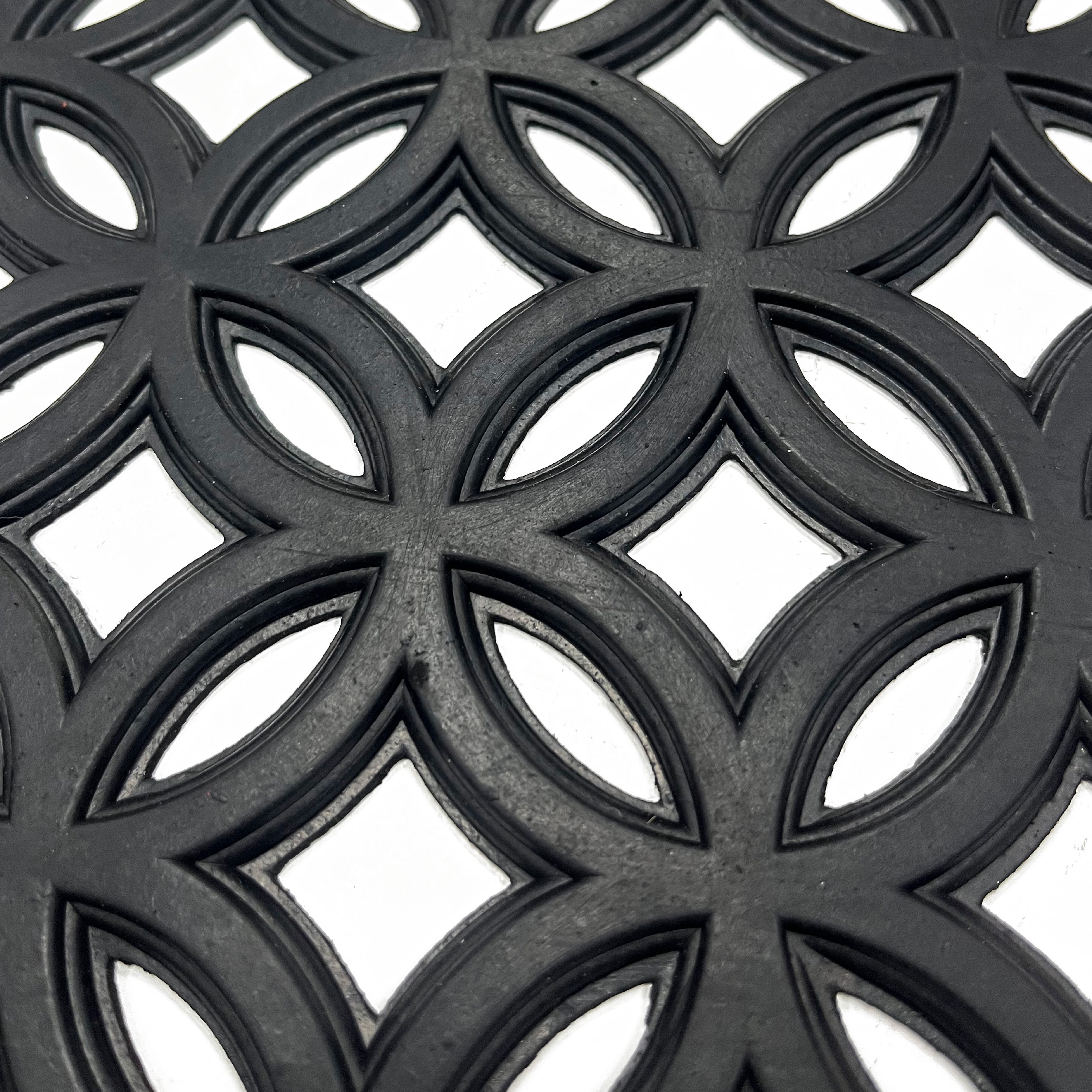 Black Rectangular Door mat, 40cm x 60cm