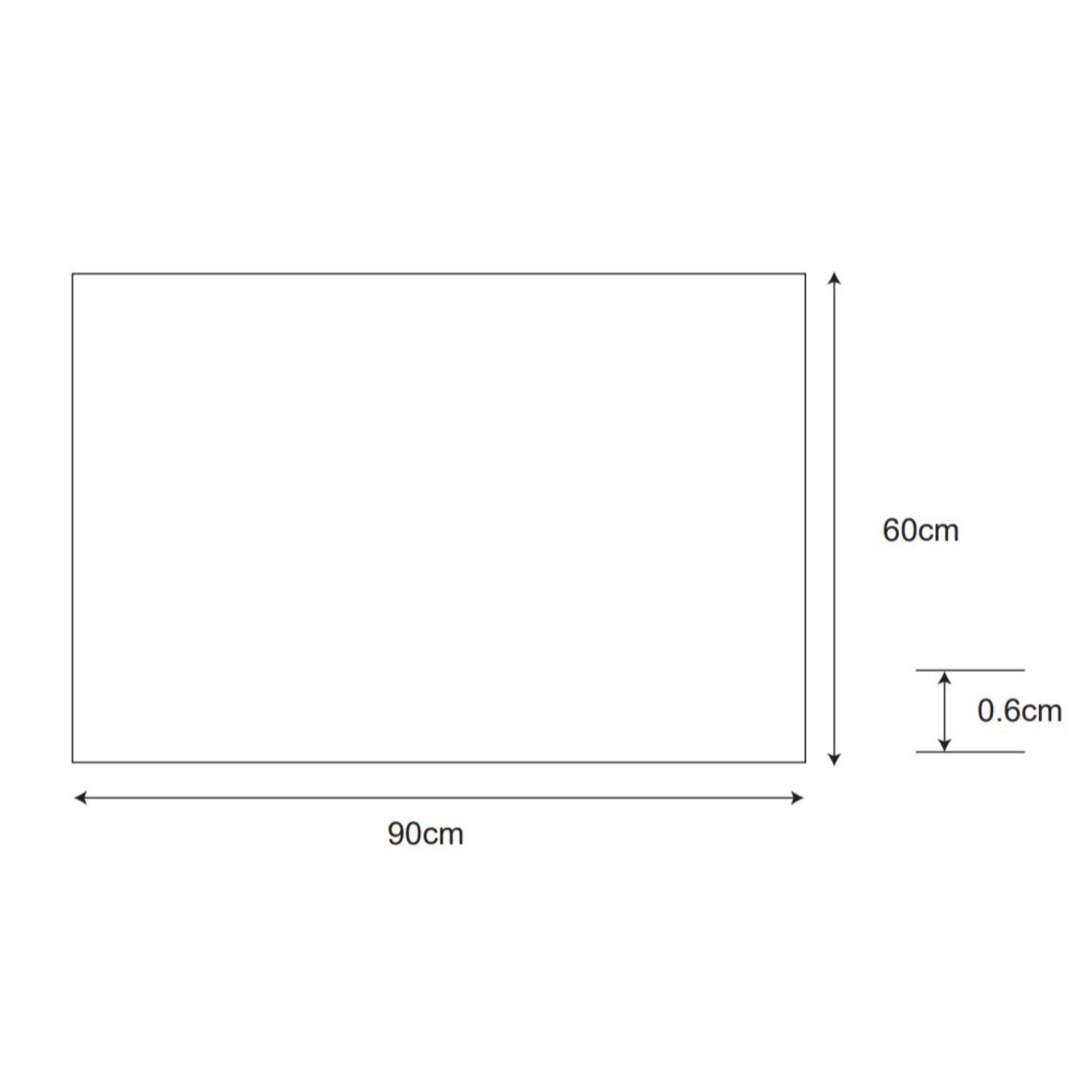 Black Rectangular Door mat, 60cm x 90cm