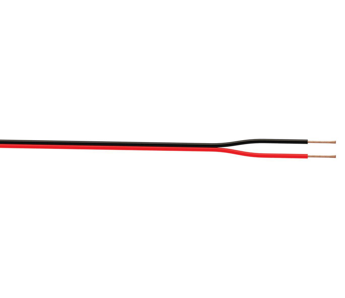 Black & red 2 core Speaker cable 0.75mm² x 25m