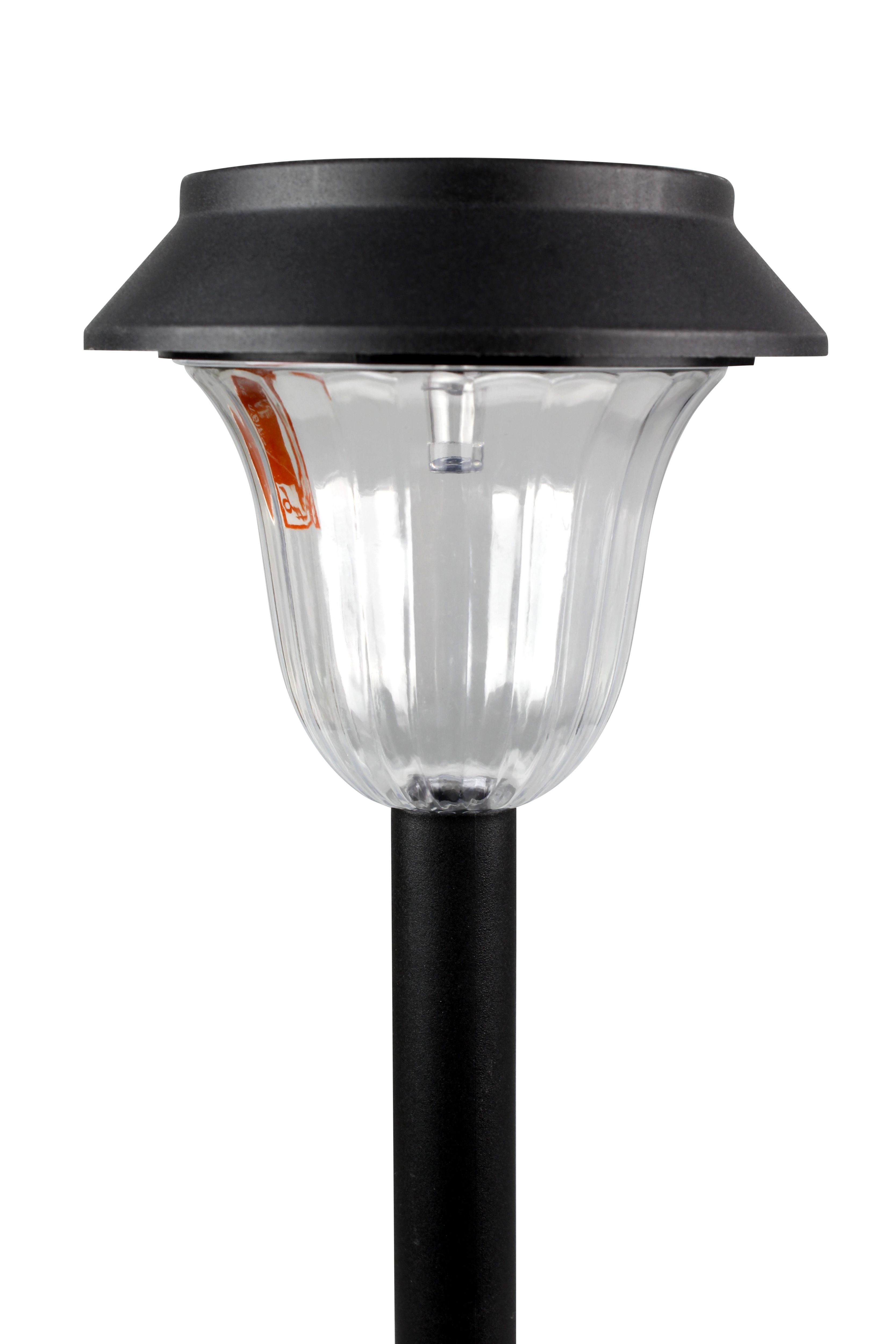 Black Round Solar-powered Integrated LED Outdoor Stake light