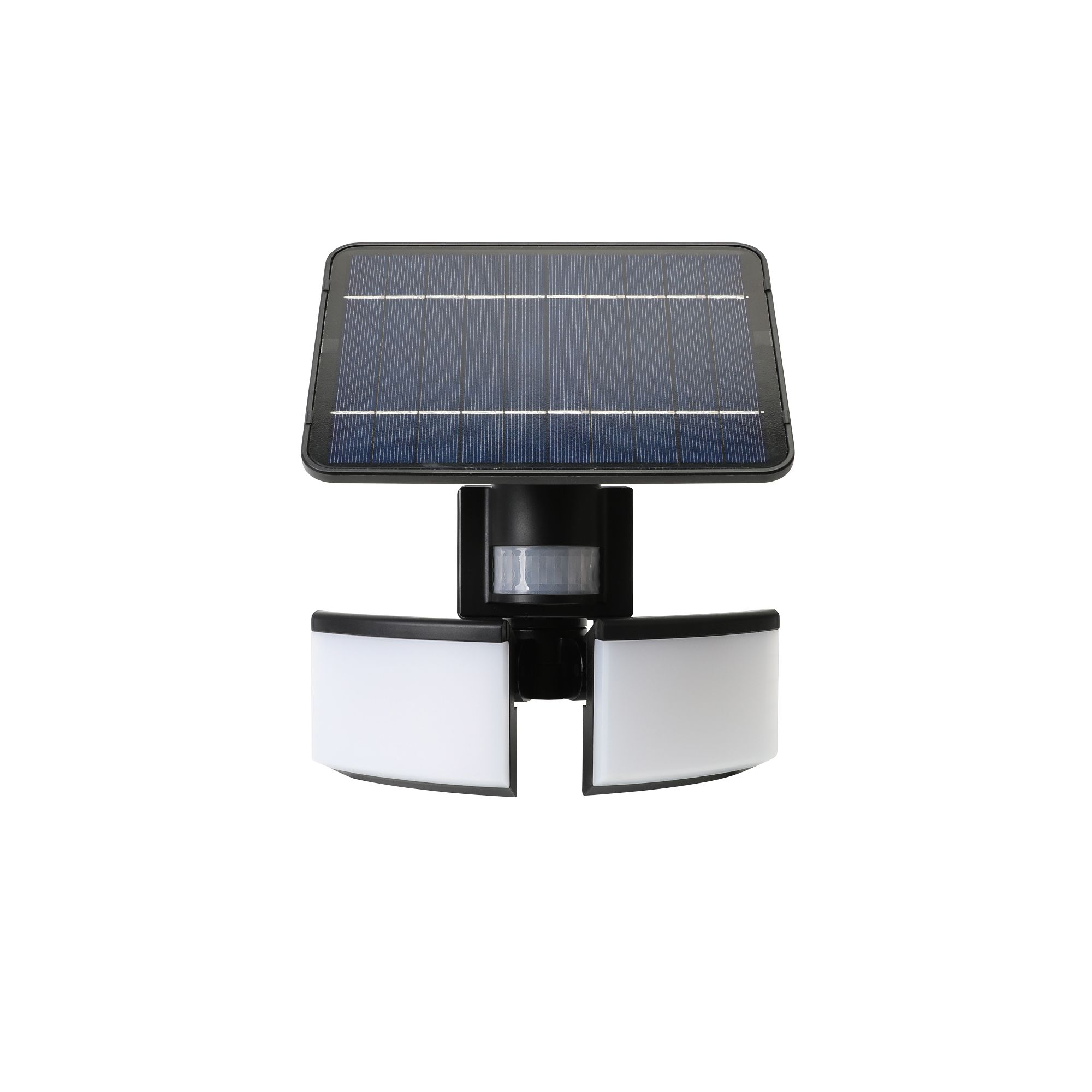 Black Solar-powered Cold white Integrated LED Floodlight 800lm